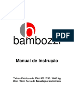 Bambozzi Talha Eletrica Manual de Instrucao 439669