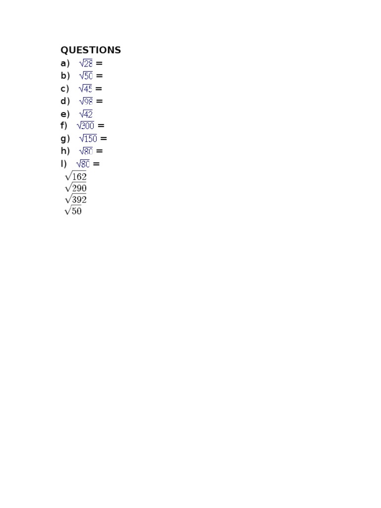 Math Questions and Answer Key | PDF