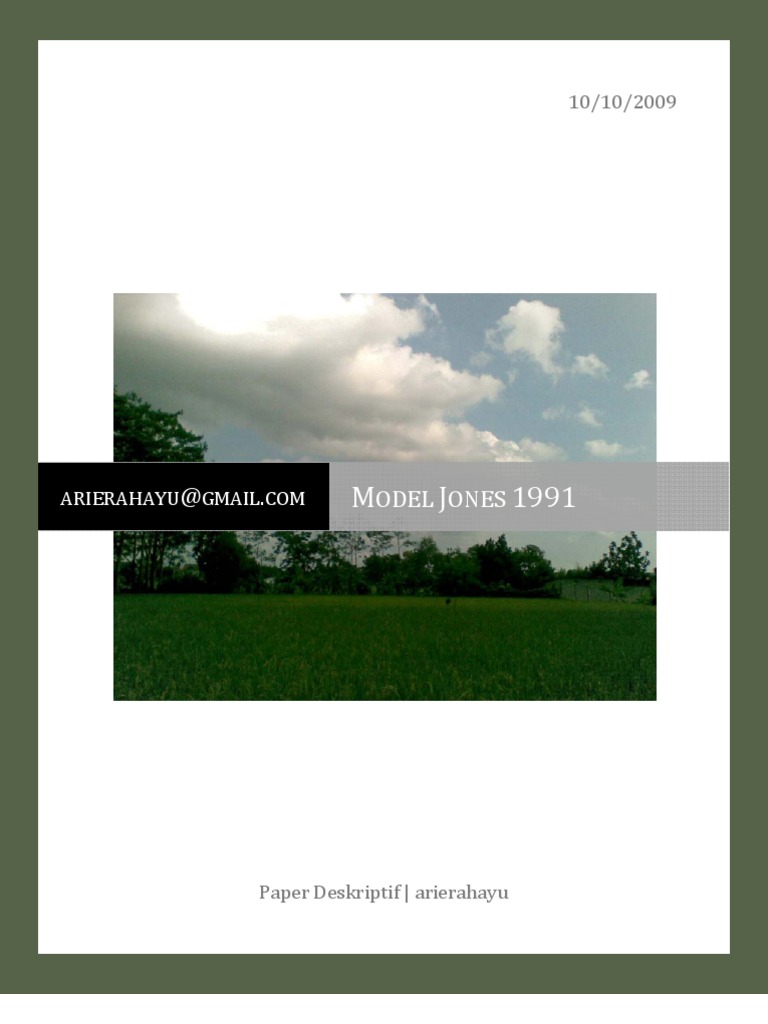 Model Jones untuk Deteksi Manipulasi Laba | PDF