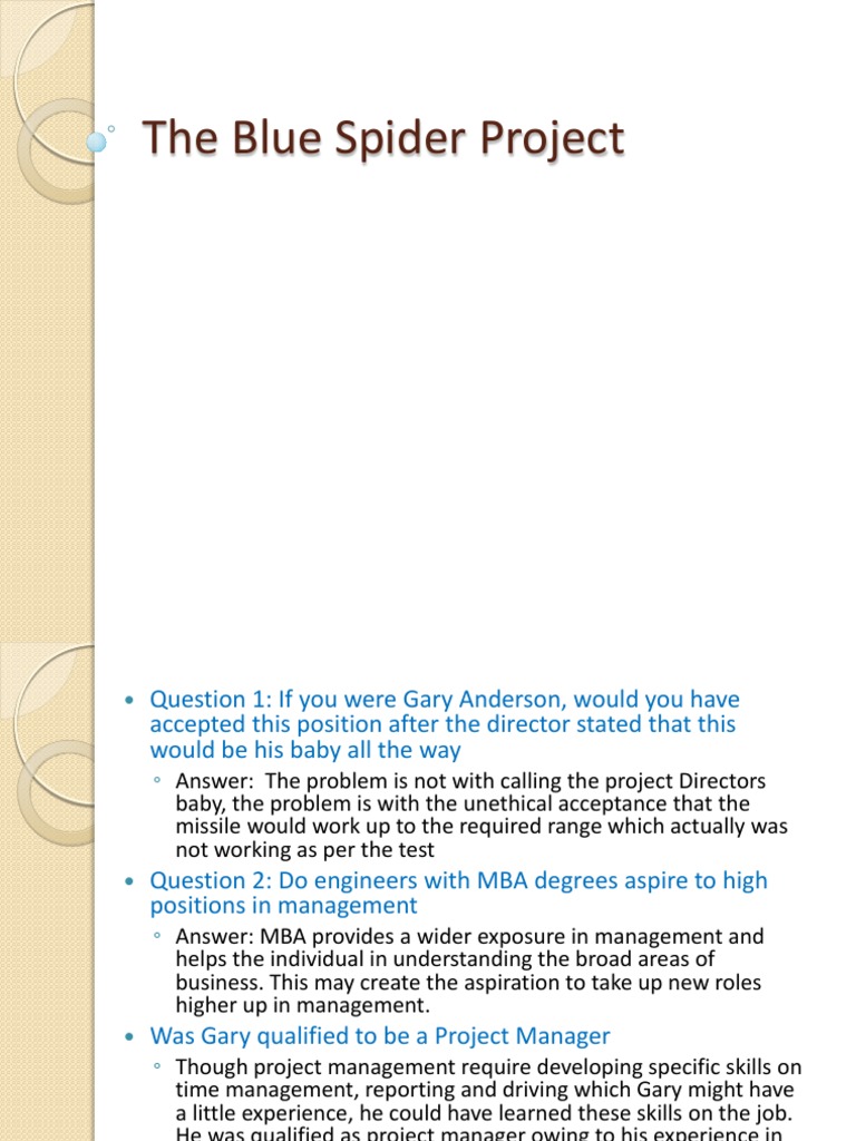 Scope creep in blue spider project picture