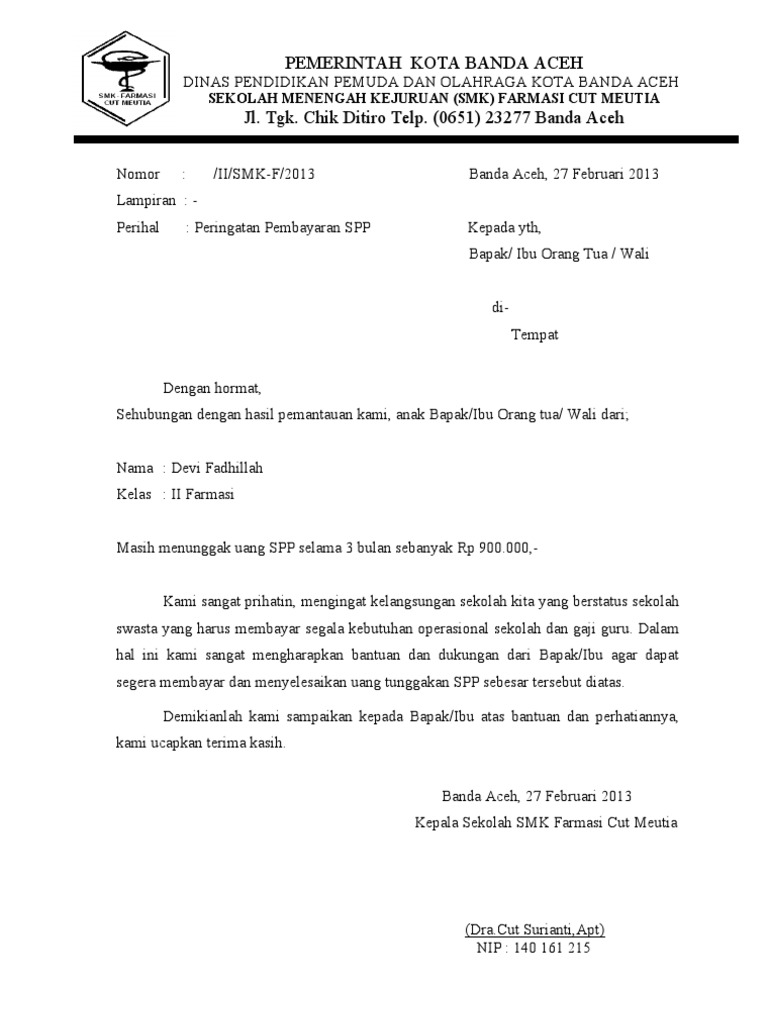 Contoh Surat Tagihan Informasi Seputar Dunia Militer Dan