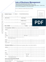 IIBM Admission Form for Business Management Courses