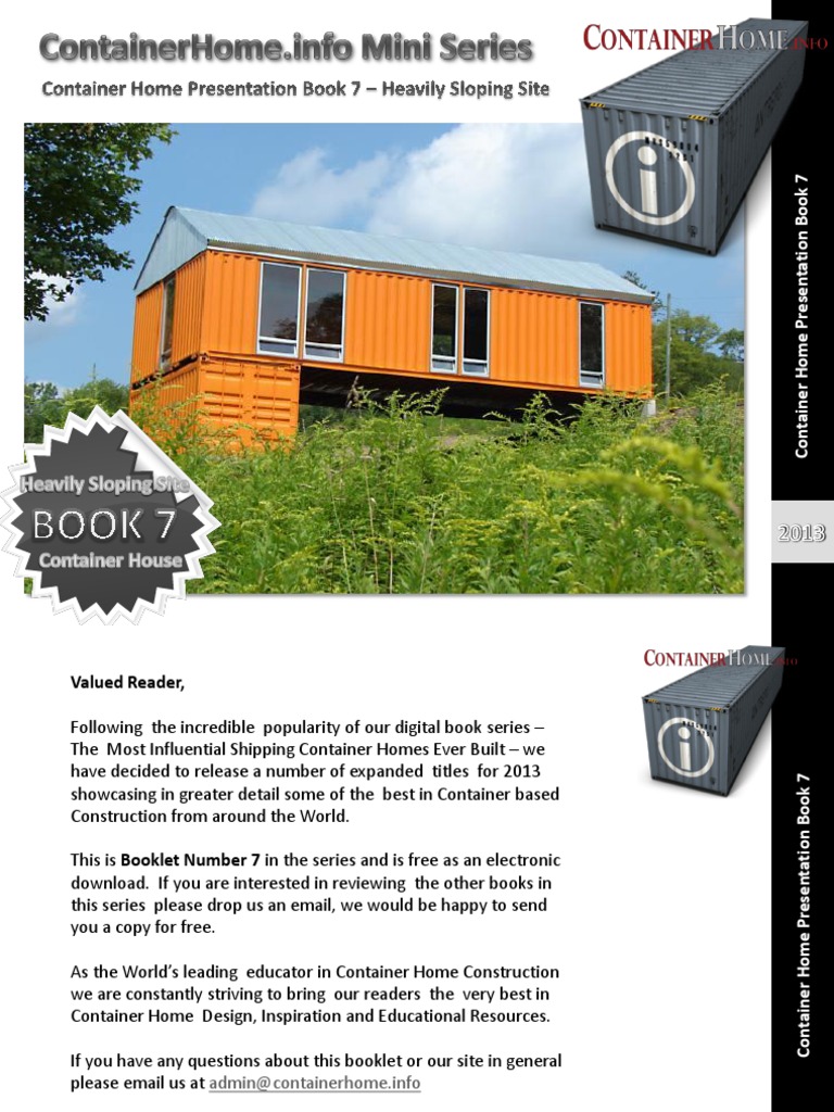 Shipping Container Homes Book 7 PDF