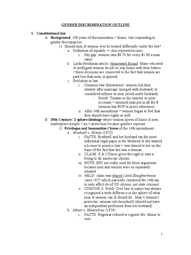 Gender discrimination cases picture