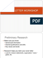 Cover Letter Workshop