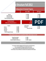 Fee Structure Fall 2012: The Un Dergraduate & Graduate Programs