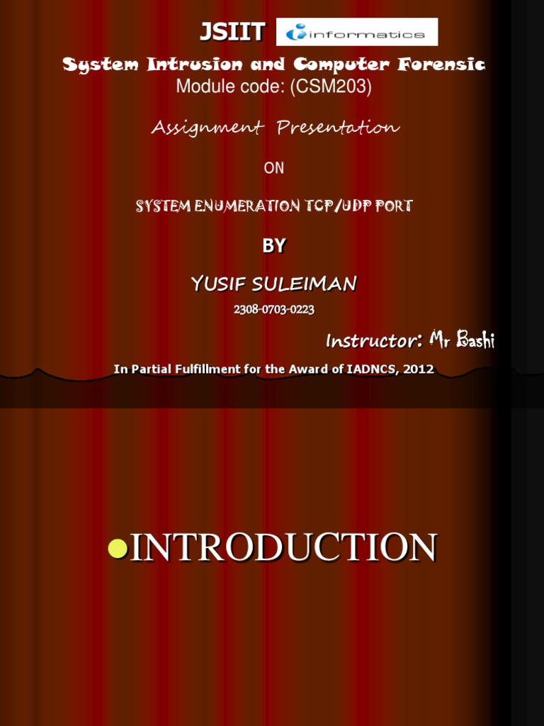 Enumeration Port Testing Presentation | PDF | File Transfer Protocol ...