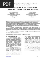 Design of An Intelligent and Efficient Light Control System