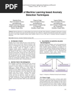 A Review of Machine Learning based Anomaly
Detection Techniques