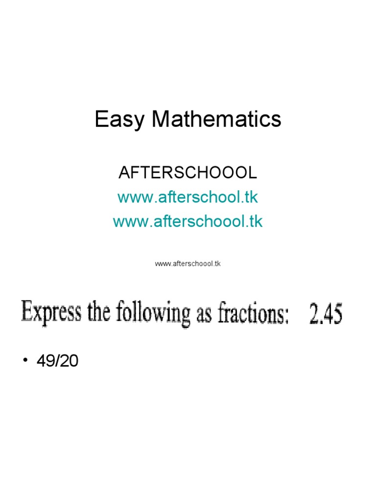 Quick Maths | PDF | Career & Growth