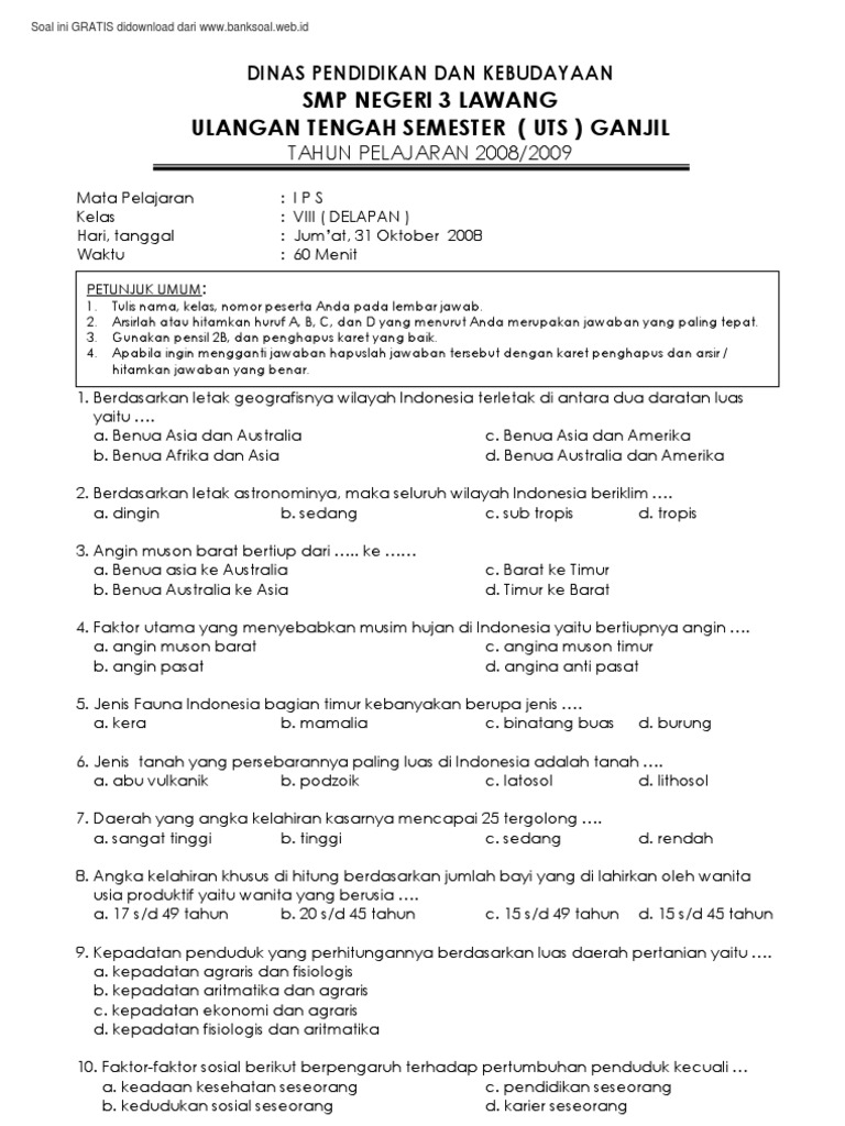 Soal Ips Dengan Materi Kolonialisme Dan Imperialisme