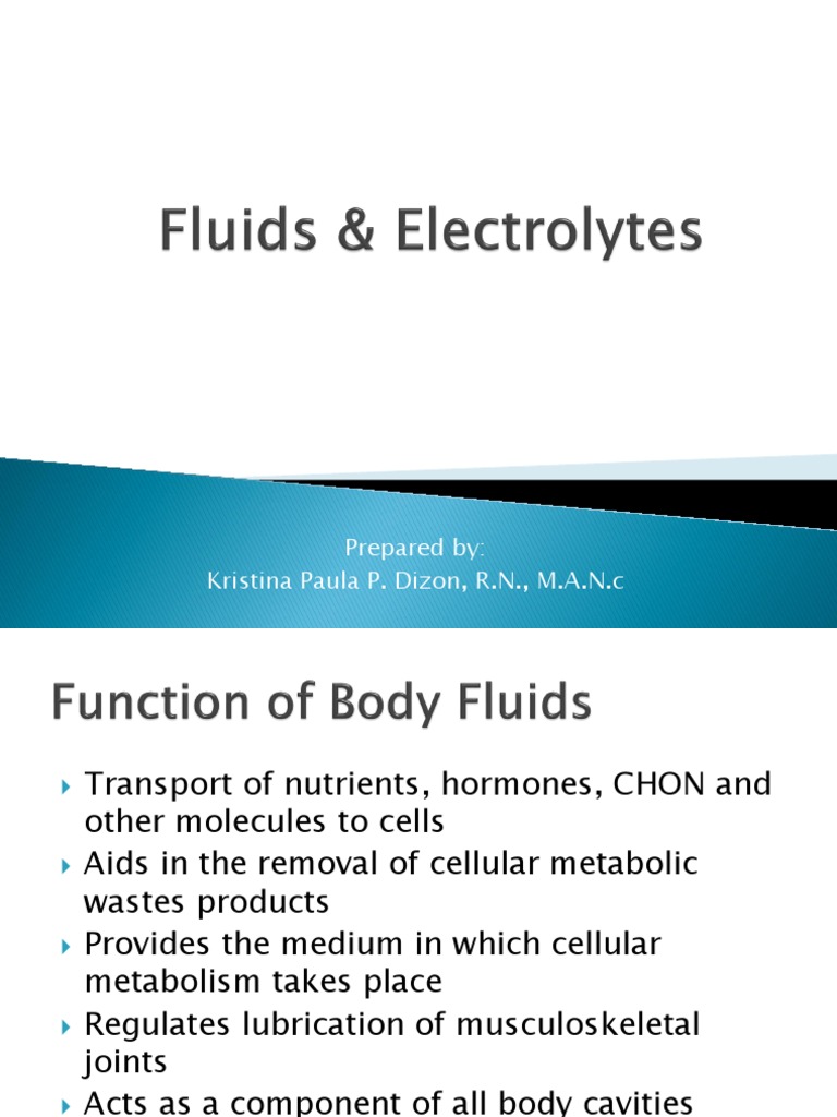 Fluids & Electrolytes | PDF | Kidney | Electrolyte