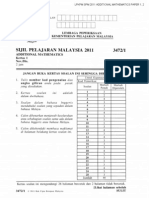 LPKPM SPM 2011 Additional Mathematics Paper 1, 2