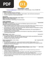 Donna Lau's Resume 