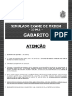 Simulado Do Exame de Ordem 20101