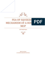 FEA of the squeezing mechanism of a houshold mop.