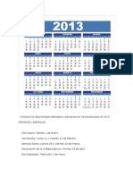 CALENDARIO 2013