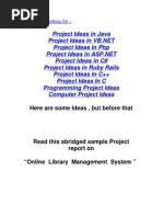 Programming Project Ideas With Sample Project Report On Library Management