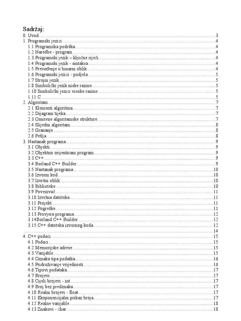 Programiranje U C++ | PDF