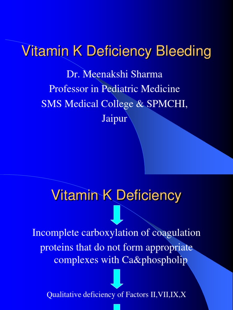 Vit K Deficiency Bleeding PDF Bleeding Infants