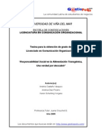 Responsabilidad Social de Los Alimentos Transgenicos