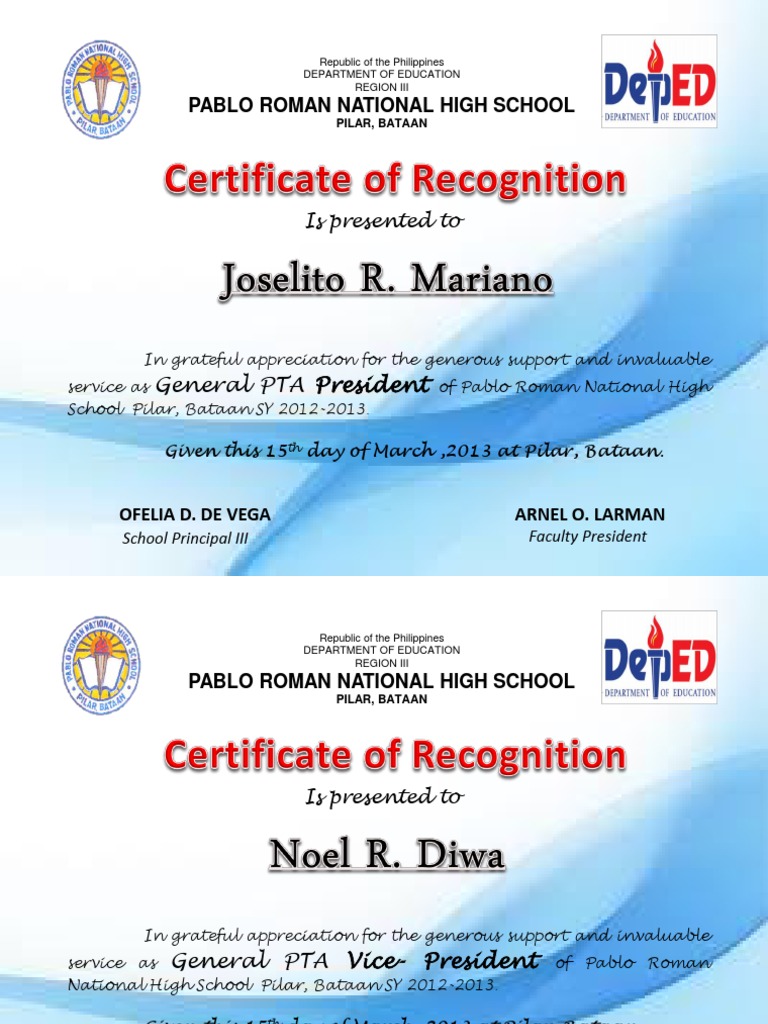 Certificate Sa Ptca Officer Revise New Ulit | PDF | Corporate Law ...