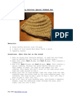 Knifty Knitter Spiral-Ribbed Hat Pattern
