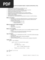 Chapter 8: Hephephep, Here's An Exceptional Chapter... Exceptions and Assertions. (3 HRS) Chapter Objectives