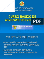 Curso Básico de Windows Server 2003: Servicio de Informática Universidad de Jaén