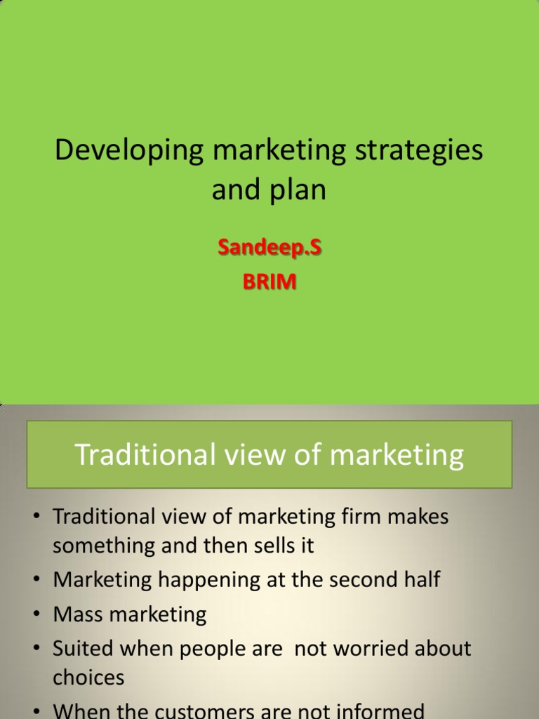 Marketing Strategy Development Guide | PDF | Strategic Planning | Marketing
