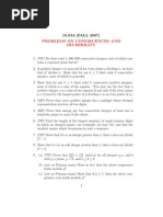 Problems On Congruences and Divisibility: 18.S34 (FALL 2007)