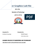 Computer Graphics Lab File: ECS-554 Bachelor of Technology (2012-2013)