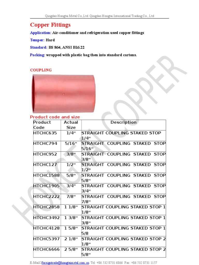 Copper Fittings 1 | PDF | Building Materials | Building Engineering