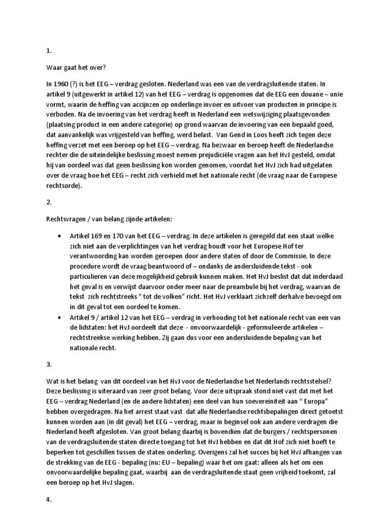 Van Gend En Loos Criteria