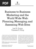Business-To-Business Marketing and the World Wide Web Planning, Managing, And Assessing Web Sites
