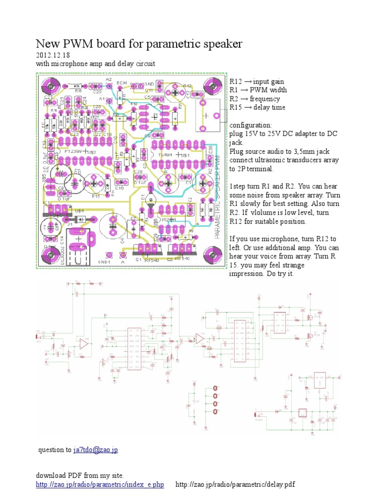 PWM Board for Parametric Speaker Setup | PDF