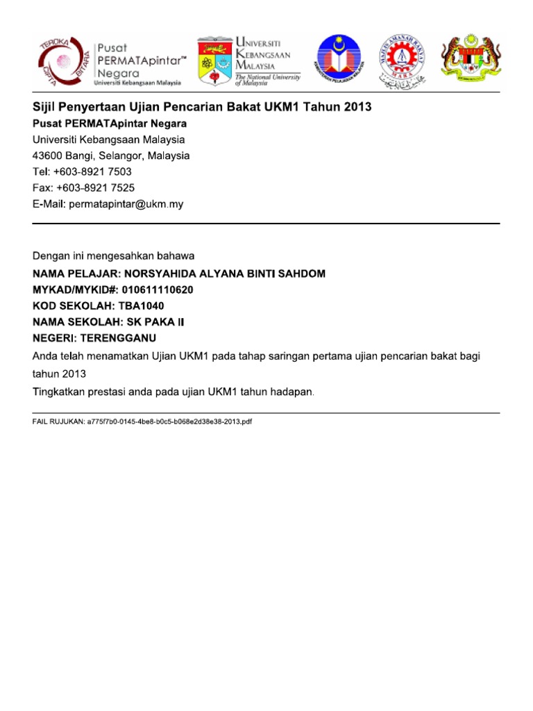 Sijil Permata Pintar Pdf