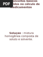 1º) Conceitos básicos envolvidos no cálculo de