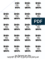 Brain Work 15 Min Printable