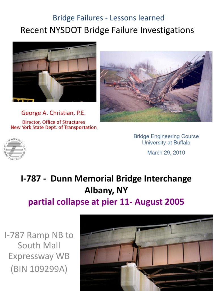 Recent NYSDOT Bridge Failure Ivestigations_UB Presentation Bearing