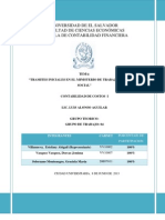 Contabilidad de Costos - Informe Del Codigo de Trabajo y Diposiciones Generales Para Registro de Empresas Comerciales en El Salvador