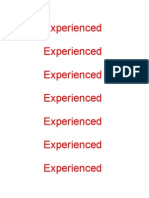 Experienced Experienced Experienced Experienced Experienced Experienced Experienced