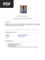 Rahul Rathore Resume