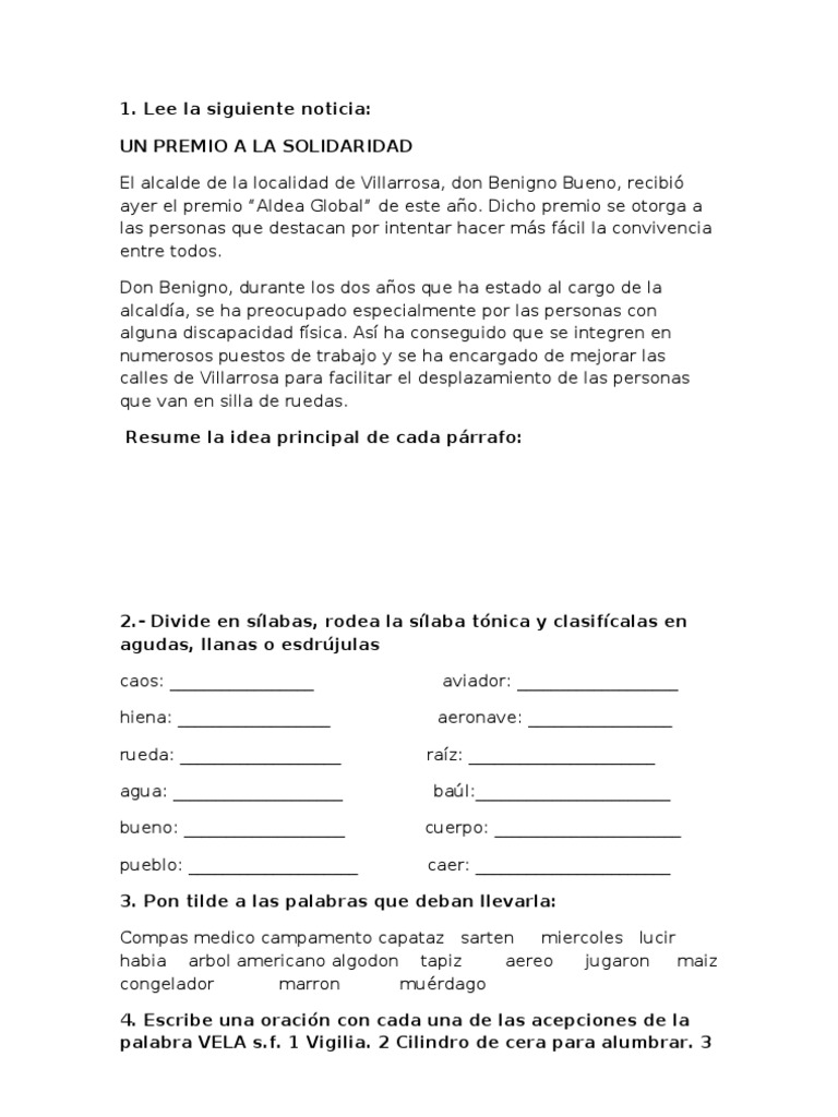 Repaso de Lengua | PDF | Adjetivo | Palabra