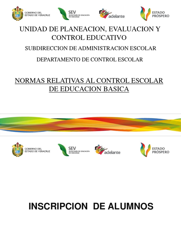 Normas Control Escolar Reunion Veracruz Educación