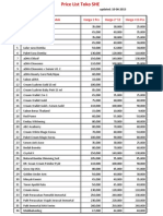 Price List Toko SHE updated 10-06-2013