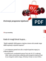 Kreiranje Programa Lojalnosti Prezentacija 2008