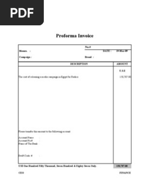 Proforma Invoice