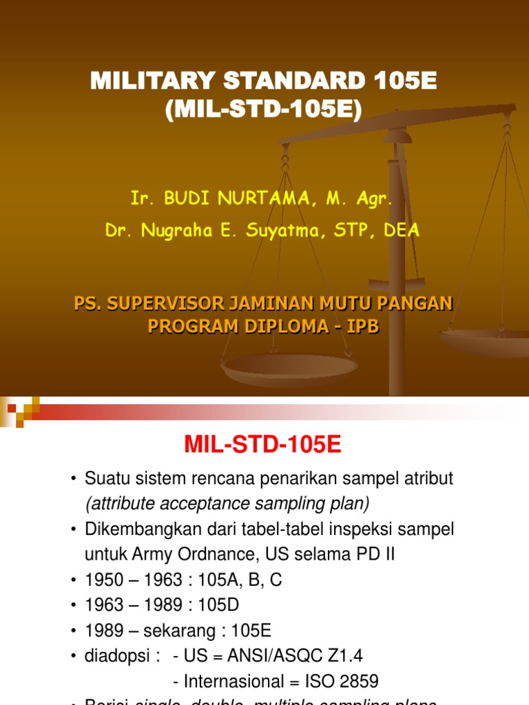 Rencana Sampling Mil-STD-105E | PDF