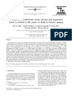 Postmortem serum calcium and magnesium levels in relation to causes of death